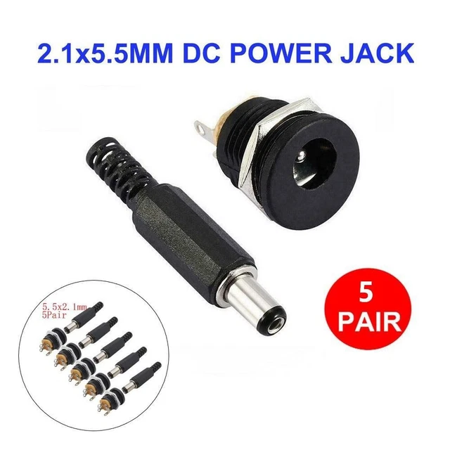 Connecteurs d'alimentation DC 12V fiables parfaits pour diverses paires d'élect