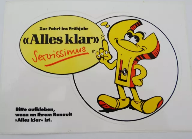 Promotional Stickers Renault Servissimus Service 80s Classic Car Workshop