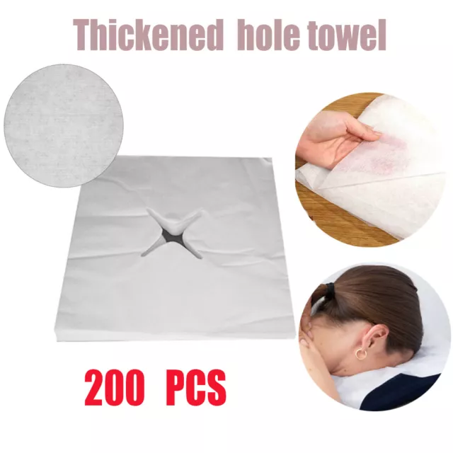 200PCS Beauty Face Hole Cover Spa Salon Face Pad Bed Table Massage Disposable