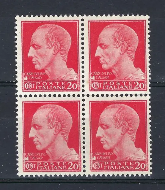 Italy 1929 Sc# 217 Julius Caesar 20c block 4 MNH