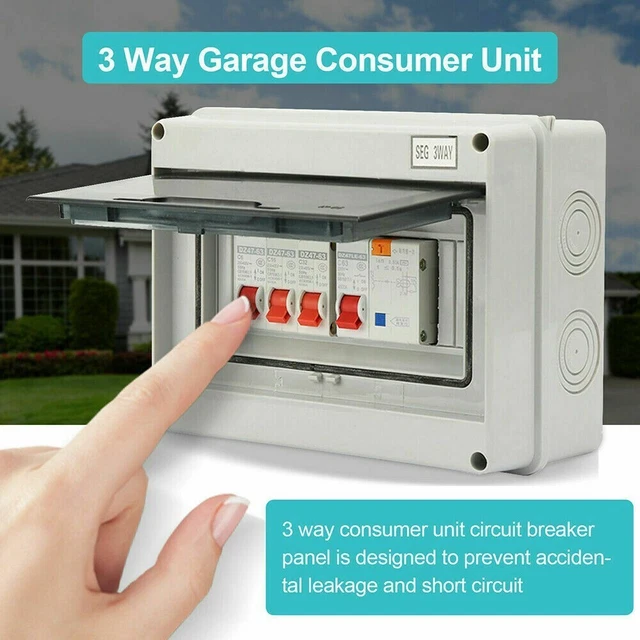 Boîte à Fusibles Plastique Avec Rcd Et 3 X MCB 1 Pièces 230/400V Consumer Unité