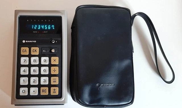 Calculatrice Vintage SANYO CX-8136NE - Fabriquée Au Japon - Très Bon état