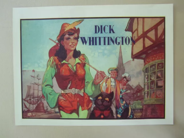 Original Old Vintage 1930's - DICK WHITTINGTON - Pantomime Theatre MINI POSTER