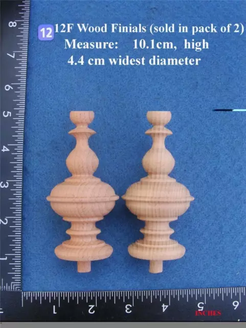 Pair of Clock / furniture Finials Style 12F