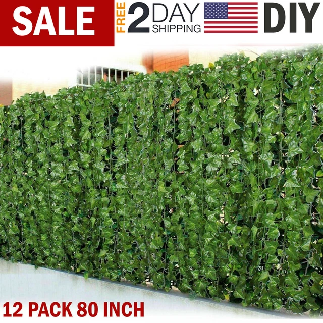 ARTIFICIAL HANGING PLANTS Fake Flowers Leaves Long Green Silk Ivy Vine