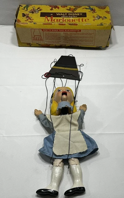 Alice Puppet WALT DISNEY'S ALICE IN WONDERLAND MARIONETTE Peter Puppet 4723 W ...