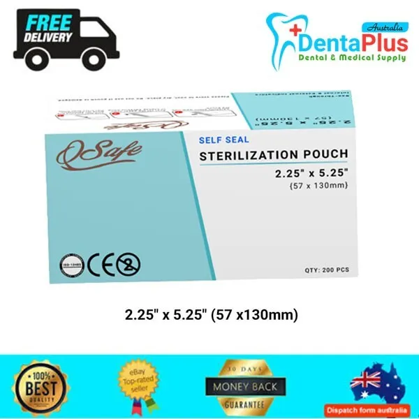 Dental Safe Seal Sterilization Pouches QSafe  (57 x 130 mm) #200pcs/pkt