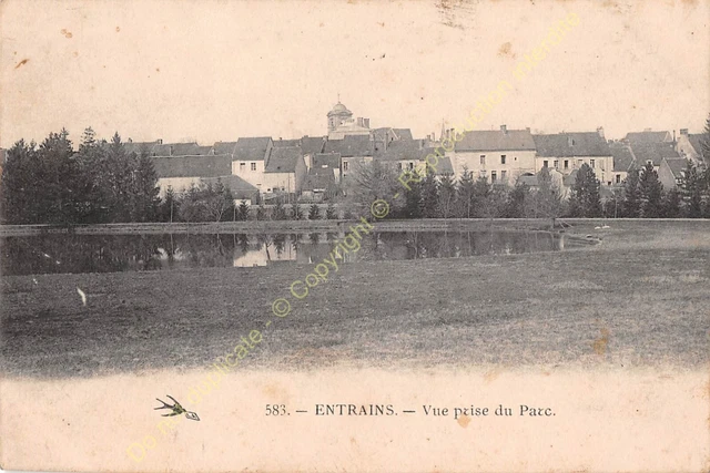 CPA 58410 ENTRAINS vue prise du Parc Edit L. A.