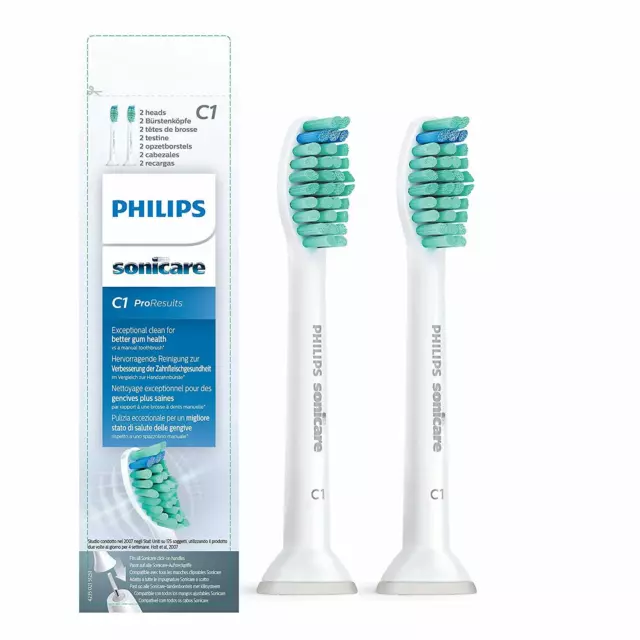 Philips Sonicare Proresults Têtes de Brosse Standard HX6012 / Blanc, 2er-Pack