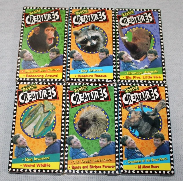 KRATTS CREATURES 6 VHS *Rare* Bug Invasion + All About Bears Vintage ...