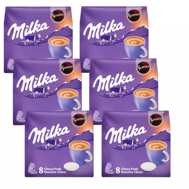 Senseo Chocolat Dosettes Milka Compatibles Machine, 8 Dosettes