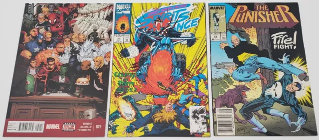 Marvel Comics' 3 Comic Books Lot feat. Uncanny X-Men, Ghost Rider, Punisher