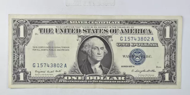 Crisp - 1957-A United States Dollar Currency $1 Silver Certificate *142