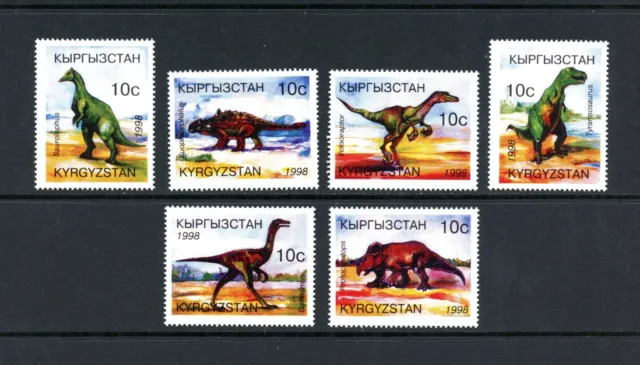 R1503 Kirghizistan 1998 Dinosaures 6v. MNH