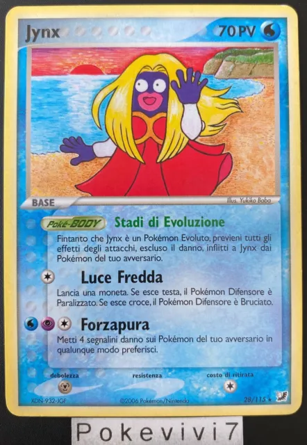 Carte Pokemon JYNX 28/115 RARE Bloc EX Italien ITA