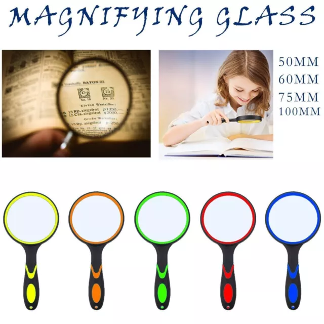 Magnifying Glass 75Mm 50Mm 60Mm 100Mm Large Magnifier Reading Glass Lens Handhel