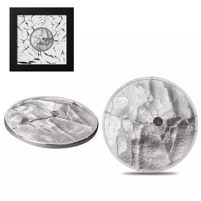 2022 1 oz Silver Aba Panu Meteorite Coin Cook Islands .999 Fine (w/Box & COA)