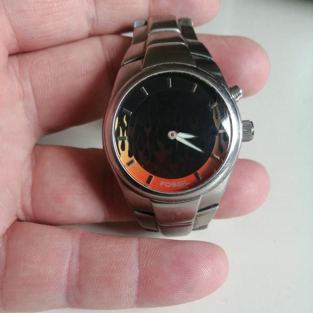 VINTAGE FOSSIL JR-8292 Animated Seconds Big Tic ,very Rare Model 