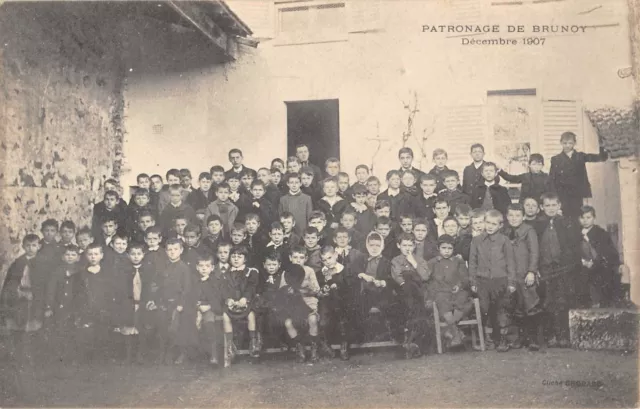 CPA 91 BRUNOY / PATRONAGE OF BRUNOY / DECEMBER 1907 / cpa rare