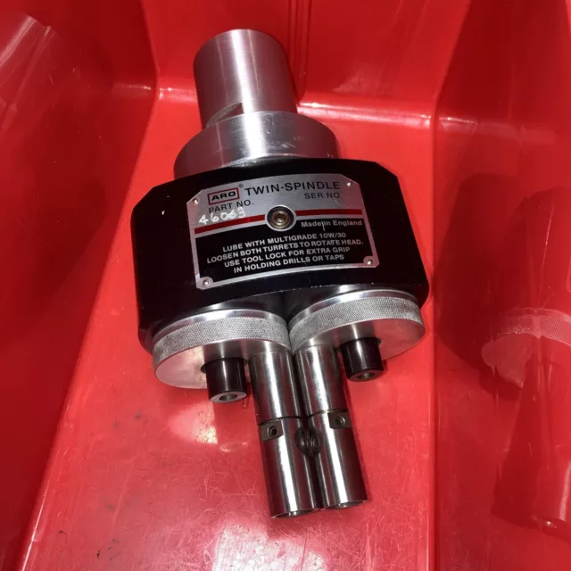 46063, 2-Spindle ARO Twin Head, Adj, for 8265 or 8268 Self Feed Air Drill, USED