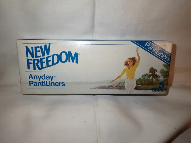 1979 Nuevas pantillas de colección Freedom Anyday 5 piezas higiene femenina película anuncio de utilería