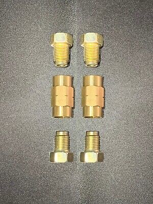 10x1.0mm Bubble flare, 3/16" line  Brake Line Fittings & brass Unions, 6pc kit