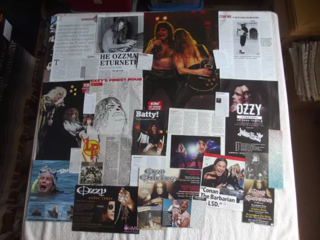 Ozzy Osbourne - Magazine Cuttings Collection - Clippings, Poster, Adverts X32.