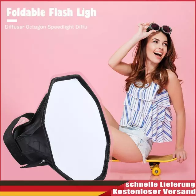 PULUZ 20cm Foldable Octagon Flash Light Softbox Flash Light Diffuser Universal