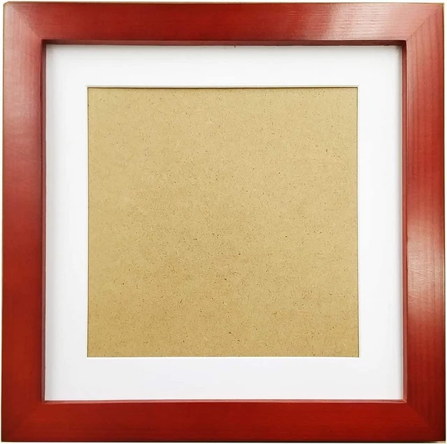 8x8 Picture Frames 6x6 Opening Mat 8x8 Red Square Photo Frame Matte Solid Wood