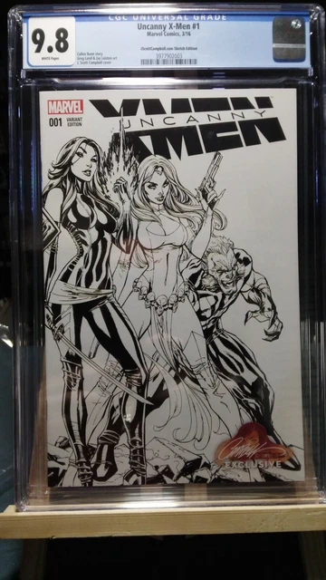 Uncanny X-Men #1 J Scott Campbell Sketch Variant CGC 9.8 Marvel Comics