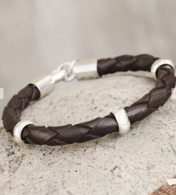 Bracelet homme novice en cuir tressé « Chankas Warrior » 3