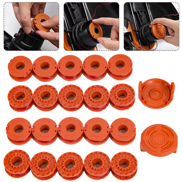 20Pack WORX WA0010 Replacement Spool Line For Grass Trimmer Edger 10FT Cap Cover