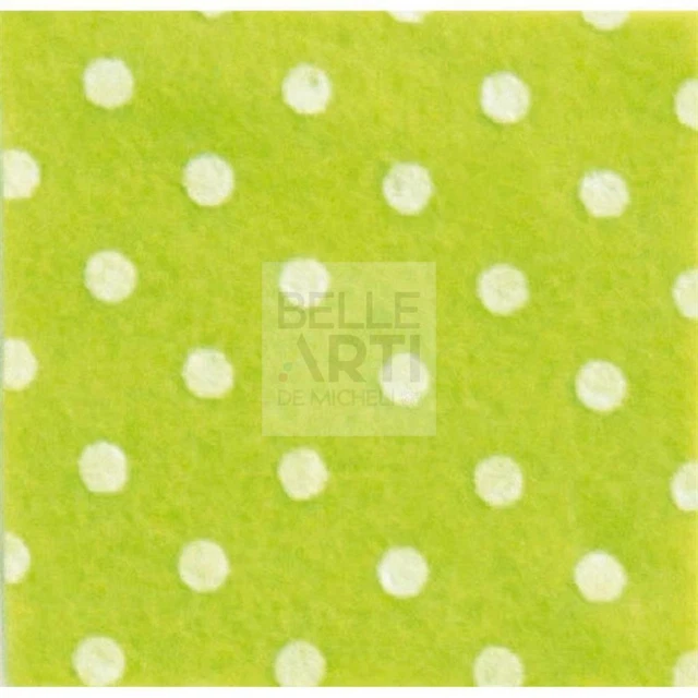 Panno Lenci 1 Mm 30X40 Cm Verde Pistacchio/Bianco A Pois