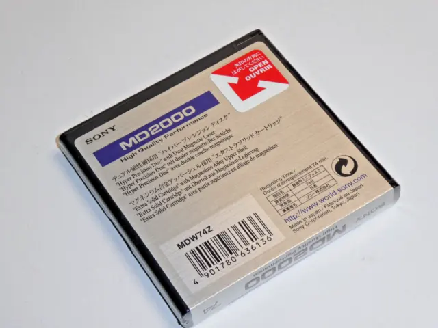 Sony MD2000 MiniDisc, 74 Minuten, MDW74Z, NEU 2