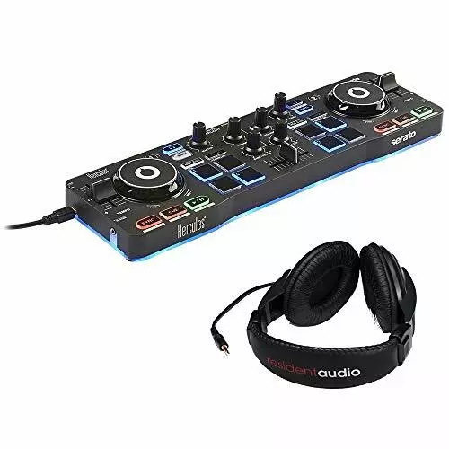 Hercules DJControl Starlight with LED Light & R100 Stereo Headphones Bundle