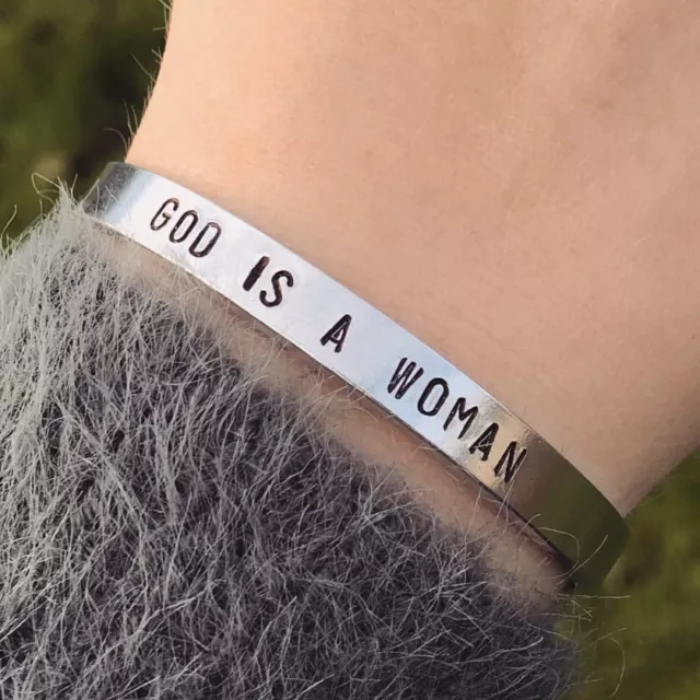 Ariana Grande God Is A Woman Bracelet Silver Handmade Jewellery Thank U Next