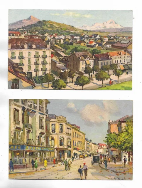 74 - Lot de 2 cartes postales dessinées d' ANNEMASSE ( Hte-Savoie )