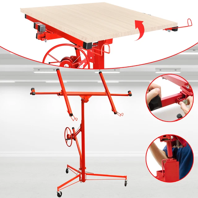 Peviasot Plattenheber XXL – Klappbar, 140–350 Cm Arbeitshöhe, 68 Kg Traglast, Für Rigips- & Terrassenplatten