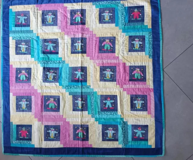 Baby Krabbeldecke Patchwork quilt Decke Unikat Handarbeit 120x120 cm Picknick