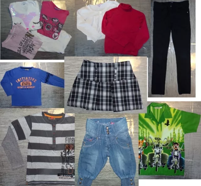 Lot 12 vêtements fille 6-10 ans jupe, t-shirt, jean Tape a l'oeil