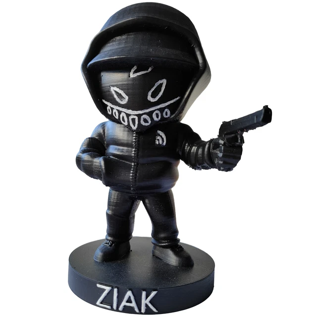 FIGURINE ZIAK DE Collection Sculpture Résine Noir Édition Limitée