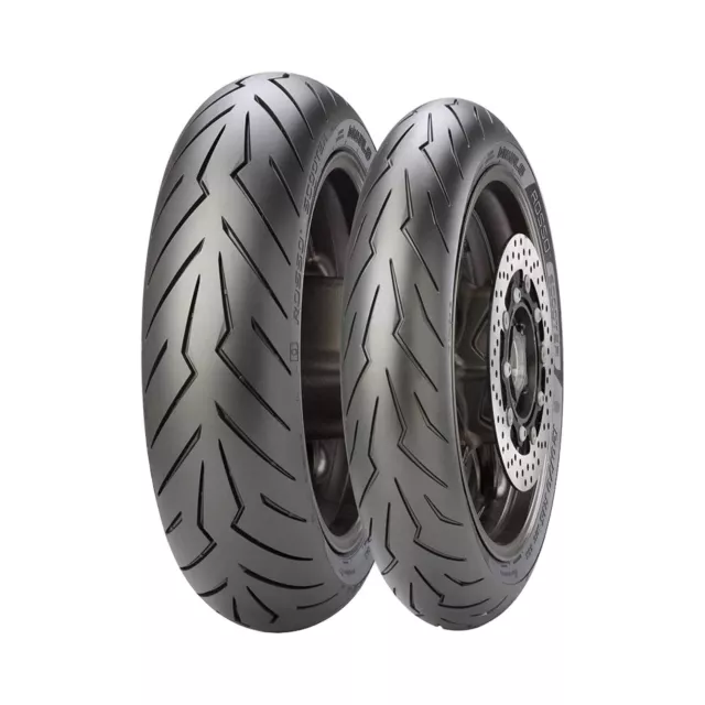 Mf1956 - Gomme Pirelli Diablo Rosso Ant + Post 120/70/12 58P + 130/70/12 62P