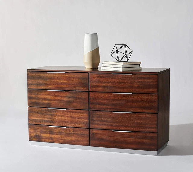 Couture Home Collection Brylin Modern Dark Walnut 8-Drawer Dresser