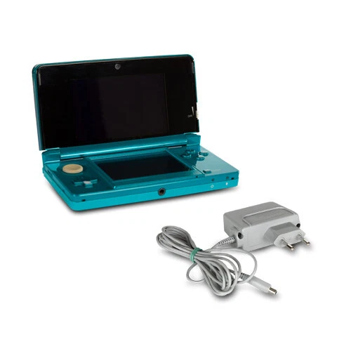 Console Nintendo 3DS in blu acqua / blu + cavo di ricarica #3A