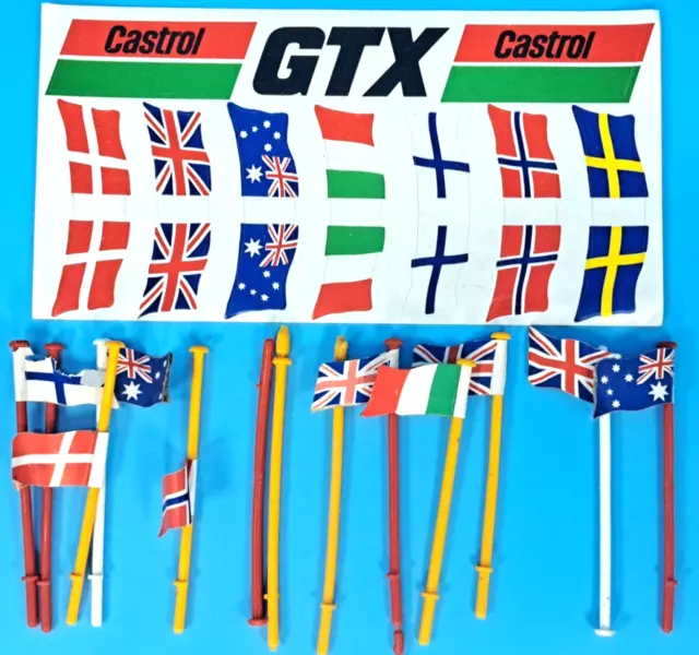 Scalextric Classic Flag Poles & Stickers