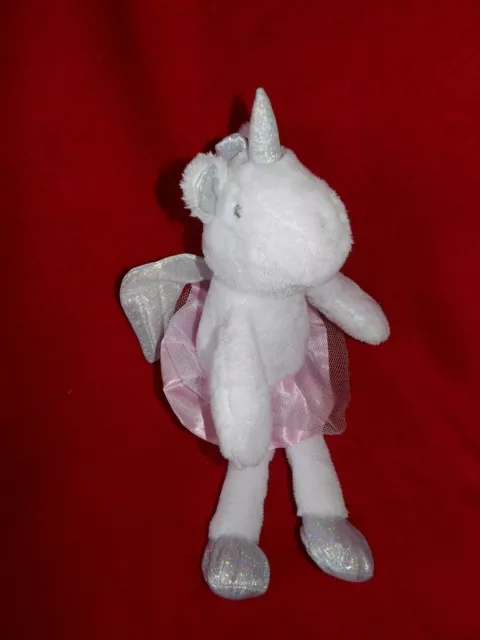 Doudou Peluche Primark Early Days Licorne Aile Blanc Rose Gris Etat Neuf