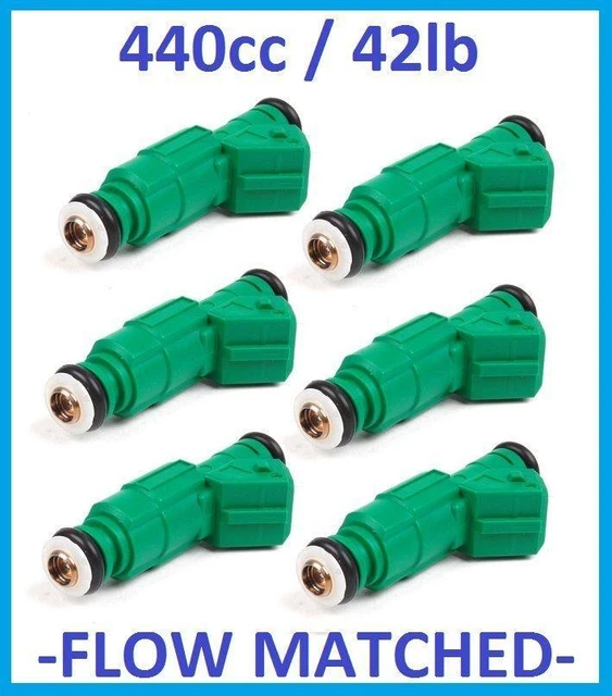 Fuel Injectors x 6 440cc 42lb for HOLDEN V6 VN VX VY VZ FORD FPV BA BF XR6 02801 Fuel Injectors x 6 440cc 42lb for HOLDEN V6 VN VX VY VZ FORD FPV BA BF XR6 02801