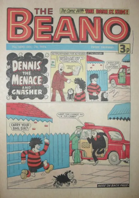 MENS 50th BIRTHDAY GIFT (BEANO COMIC) - 7th DECEMBER 1974  (BROTHER SON HUSBAND)