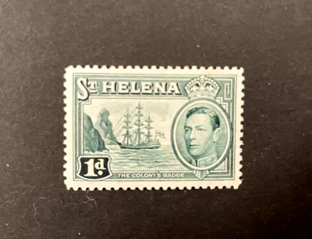 St Helena: 1938, King George VI Definitive set, 1d Green, SG 132 LHM.