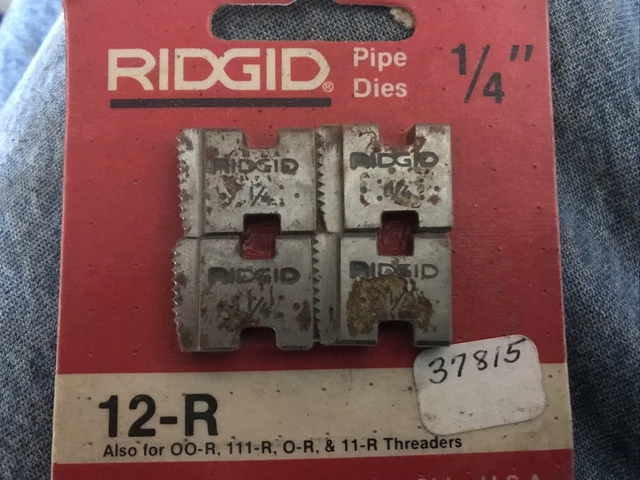 Genuine Ridgid 1/4" Pipe Threading Dies for 12-R 11-R 111-R 12R